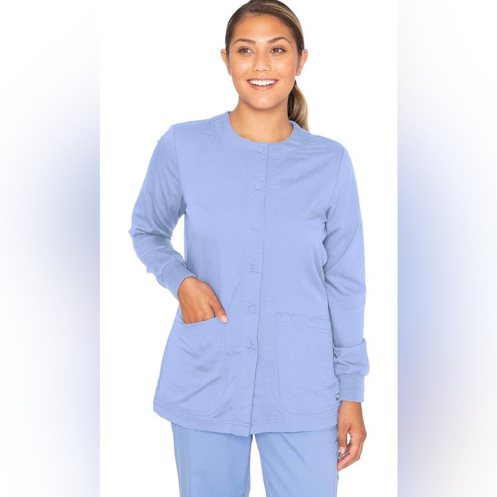 BARCO Grey's Anatomy Scrubs Jacket for Women, Fitted Back with Belt Inset